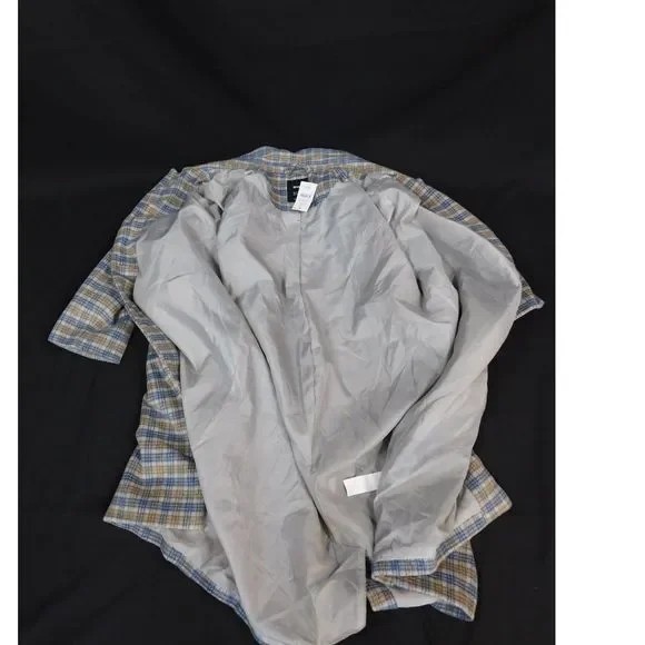 Cotton On 2 Button Plaid Long Coat NWT Size 12 - Picture 10 of 14